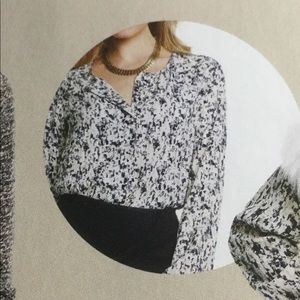 Cabi Shatter Blouse, Black, gray, white. Medium